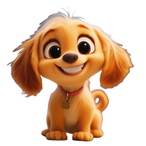 Disney-Style Puppy V2 Vinyl Car Decal Sticker – Waterproof & UV-Resistant 8"