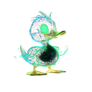 Grunge 3D Duck Vinyl Car Decal Sticker – Waterproof & UV-Resistant 8"