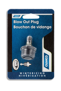 Camco Water System Blow Out Plug 36133 With Schrader Valve Connection For Connecting Compressor; Plastic; Single