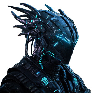 Cyberpunk Hybrid Creature Vinyl Car Decal Sticker – Waterproof & UV-Resistant 8"