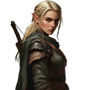 Elf Fighter Wizard Vinyl Car Decal Sticker – Waterproof & UV-Resistant 8"