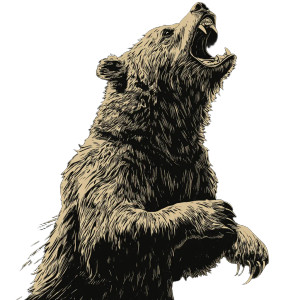 Roaring Bear V25 Vinyl Car Decal Sticker – Waterproof & UV-Resistant 8"