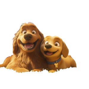 Golden Retrievers Together Vinyl Car Decal Sticker – Waterproof & UV-Resistant 8"