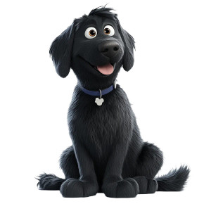 Pixar Style Dog V14 Vinyl Car Decal Sticker – Waterproof & UV-Resistant 8"