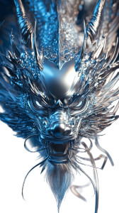 Metallic Cyberpunk Dragon Vinyl Car Decal Sticker – Waterproof & UV-Resistant 8"