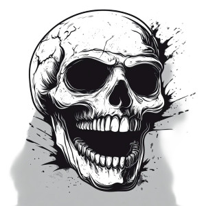Comic Skull Head Vinyl Car Decal Sticker – Waterproof & UV-Resistant 8"