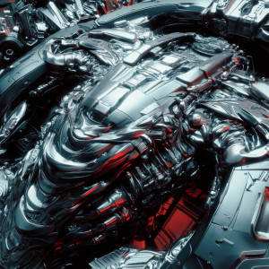 Cyberpunk Chrome Ouroboros Vinyl Car Decal Sticker – Waterproof & UV-Resistant 8"