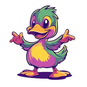 Cheerful Dancing Duck Vinyl Car Decal Sticker – Waterproof & UV-Resistant 8"