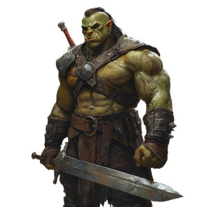Orc Fighter Vinyl Car Decal Sticker – Waterproof & UV-Resistant 8"