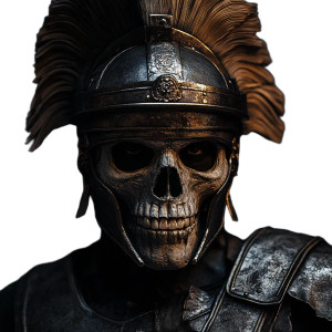 Roman Warrior Skull Vinyl Car Decal Sticker – Waterproof & UV-Resistant 8"