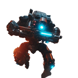 Futuristic Mech Combat Vinyl Car Decal Sticker – Waterproof & UV-Resistant 8"