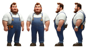 Friendly Fat Mechanic Vinyl Car Decal Sticker – Waterproof & UV-Resistant 8"