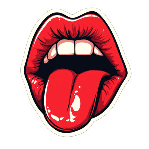 Lip Service Logo Vinyl Car Decal Sticker – Waterproof & UV-Resistant 8"