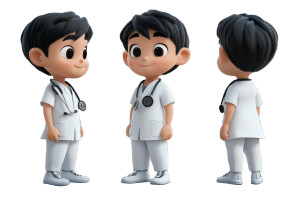 Pixar Medical Boy Vinyl Car Decal Sticker – Waterproof & UV-Resistant 8"