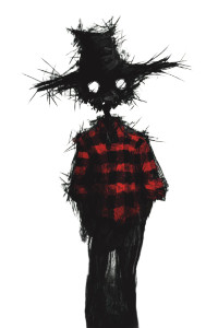 Creepy Scarecrow Drawing Vinyl Car Decal Sticker – Waterproof & UV-Resistant 8"