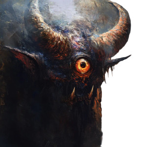 Horned Demon V2 Vinyl Car Decal Sticker – Waterproof & UV-Resistant 8"