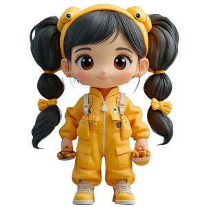 Blind Box Girl Vinyl Car Decal Sticker – Waterproof & UV-Resistant 8"