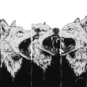 Triptych Of Wolves Vinyl Car Decal Sticker – Waterproof & UV-Resistant 8"
