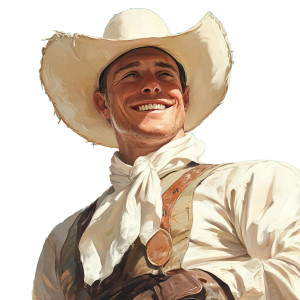Smiling Cowboy Vinyl Car Decal Sticker – Waterproof & UV-Resistant 8" Smiling Cowboy Vinyl Car Decal Sticker – Waterproof & UV-Resistant 8"