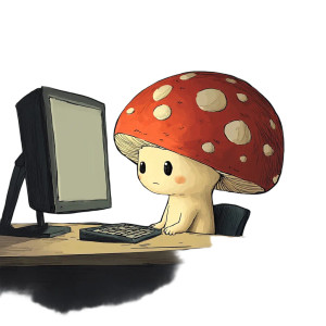 Desk Mushroom Vinyl Car Decal Sticker – Waterproof & UV-Resistant 8"