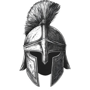 Greek Helmet V2 Vinyl Car Decal Sticker – Waterproof & UV-Resistant 8"