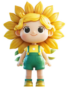 Sunflower Baby Toy Vinyl Car Decal Sticker – Waterproof & UV-Resistant 8"