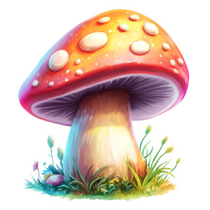 Friendly Mushroom Sprite Vinyl Car Decal Sticker – Waterproof & UV-Resistant 8"