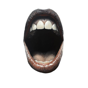 Speaking Mouth Vinyl Car Decal Sticker – Waterproof & UV-Resistant 8"