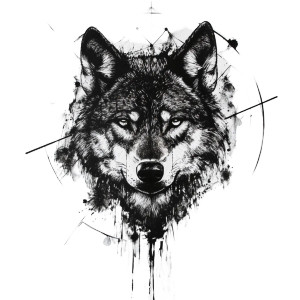 Sacred Geometry Wolf Vinyl Car Decal Sticker – Waterproof & UV-Resistant 8"