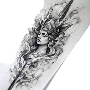 Hera Tattoo Design Vinyl Car Decal Sticker – Waterproof & UV-Resistant 8"