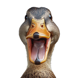 Happy Duck Smiling Vinyl Car Decal Sticker – Waterproof & UV-Resistant 8"