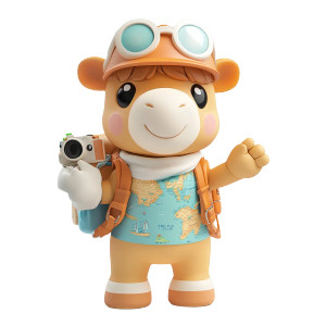 Adventurous Cartoon Camel Vinyl Car Decal Sticker – Waterproof & UV-Resistant 8"