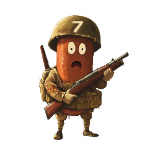 Battle-Hotdog Warrior Vinyl Car Decal Sticker – Waterproof & UV-Resistant 8"