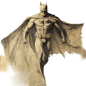 Lean Batman Sketch Vinyl Car Decal Sticker – Waterproof & UV-Resistant 8"