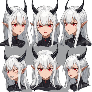 Anime Demon Girl V3 Vinyl Car Decal Sticker – Waterproof & UV-Resistant 8"