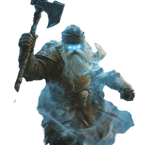 Spectral Dwarf Guardian Vinyl Car Decal Sticker – Waterproof & UV-Resistant 8"