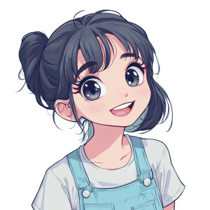 Happy Smiling Girl Vinyl Car Decal Sticker – Waterproof & UV-Resistant 8"