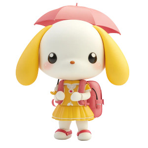 Sanrio Big Eared Dog Vinyl Car Decal Sticker – Waterproof & UV-Resistant 8"