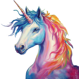 Colorful Unicorn Vinyl Car Decal Sticker – Waterproof & UV-Resistant 8"