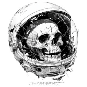 Broken Astronaut Helmet Vinyl Car Decal Sticker – Waterproof & UV-Resistant 8"