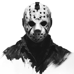 Scary Jason Portrait Vinyl Car Decal Sticker – Waterproof & UV-Resistant 8"