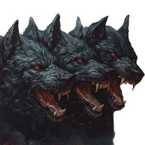 Bold Cerberus Vinyl Car Decal Sticker – Waterproof & UV-Resistant 8"