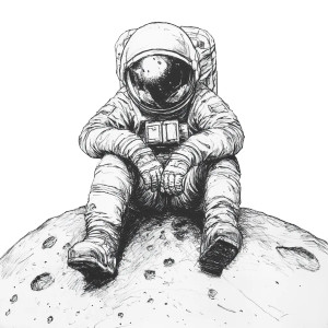 Astronaut On Moon Vinyl Car Decal Sticker – Waterproof & UV-Resistant 8" Astronaut On Moon Vinyl Car Decal Sticker – Waterproof & UV-Resistant 8"