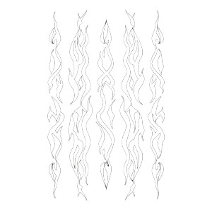 Tribal Fire Pattern Vinyl Car Decal Sticker – Waterproof & UV-Resistant 8"