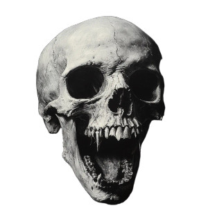 Screaming Skull V5 Vinyl Car Decal Sticker – Waterproof & UV-Resistant 8"