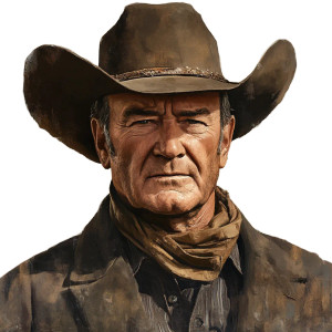 Older John Wayne Vinyl Car Decal Sticker – Waterproof & UV-Resistant 8"