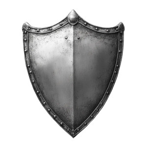 Silver Shield Vinyl Car Decal Sticker – Waterproof & UV-Resistant 8"