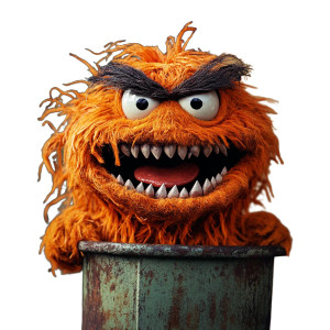 Evil Oscar Muppet Vinyl Car Decal Sticker – Waterproof & UV-Resistant 8"