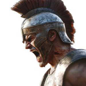 Angry Spartan Warrior V8 Vinyl Car Decal Sticker – Waterproof & UV-Resistant 8"