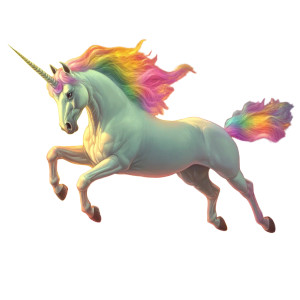 Rainbow Unicorn Triumphant Vinyl Car Decal Sticker – Waterproof & UV-Resistant 8"